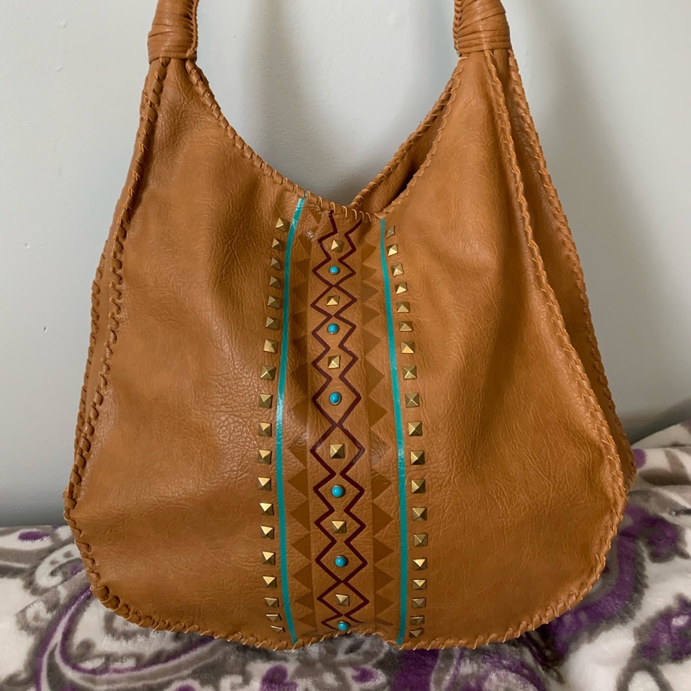 Boho satchel in tan